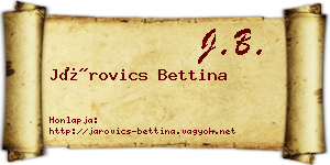 Járovics Bettina névjegykártya